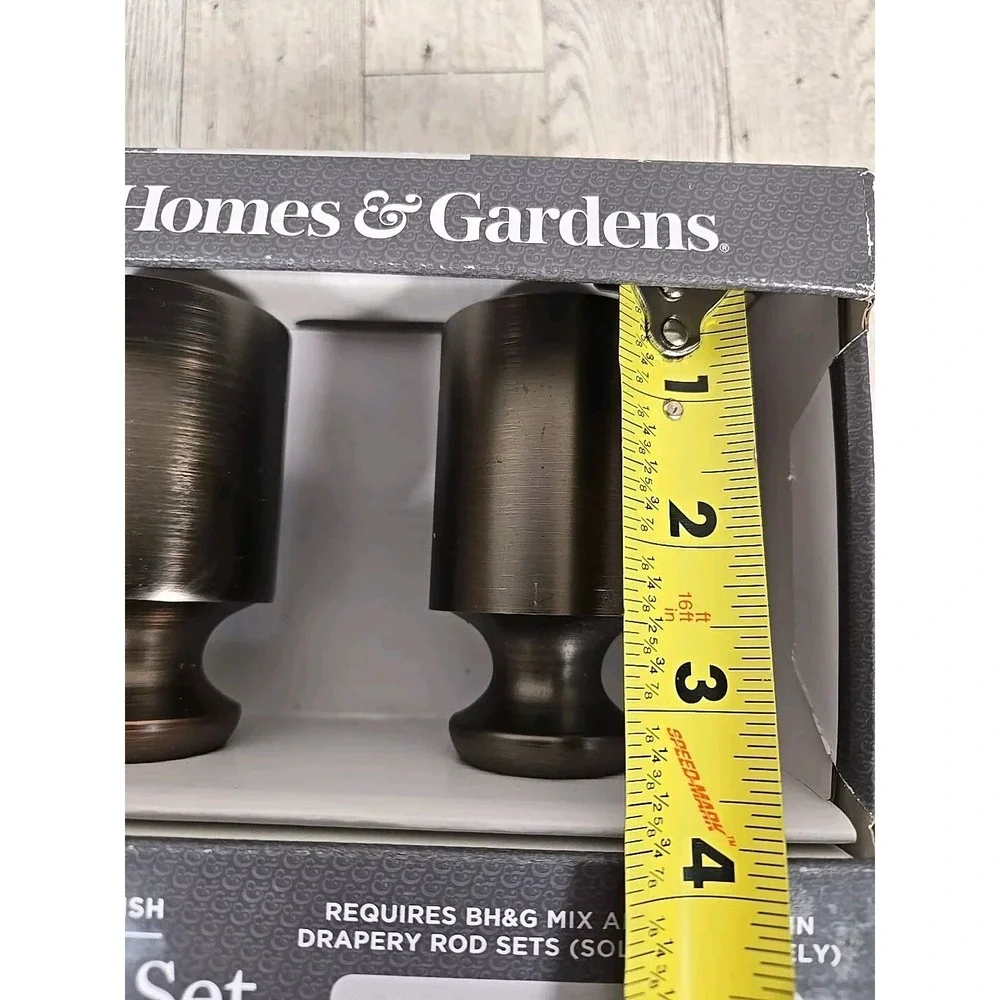 Flare Finial Set Oil Rubbed Bronze Finish Better Homes & Gardens for Curtains